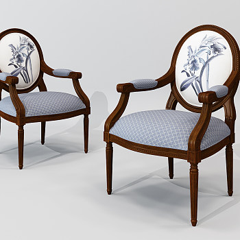 H18-0618哥伦威尔欧式法式实木布艺单人椅子