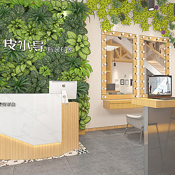 Z21-0221婚纱店婚纱影楼植物墙婚纱模特