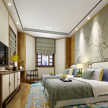 新中式双床房2014