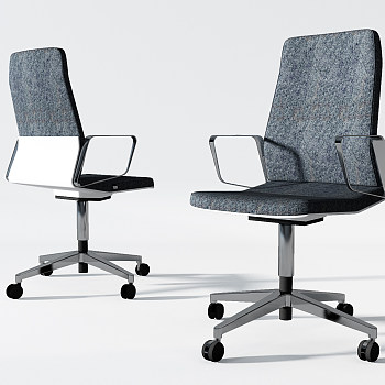 H08-0710现代办公单椅转椅3d模型下载