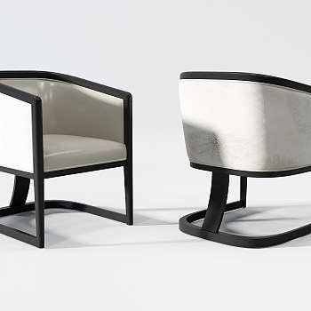新波普 新中式单人沙发椅子3d模型下载