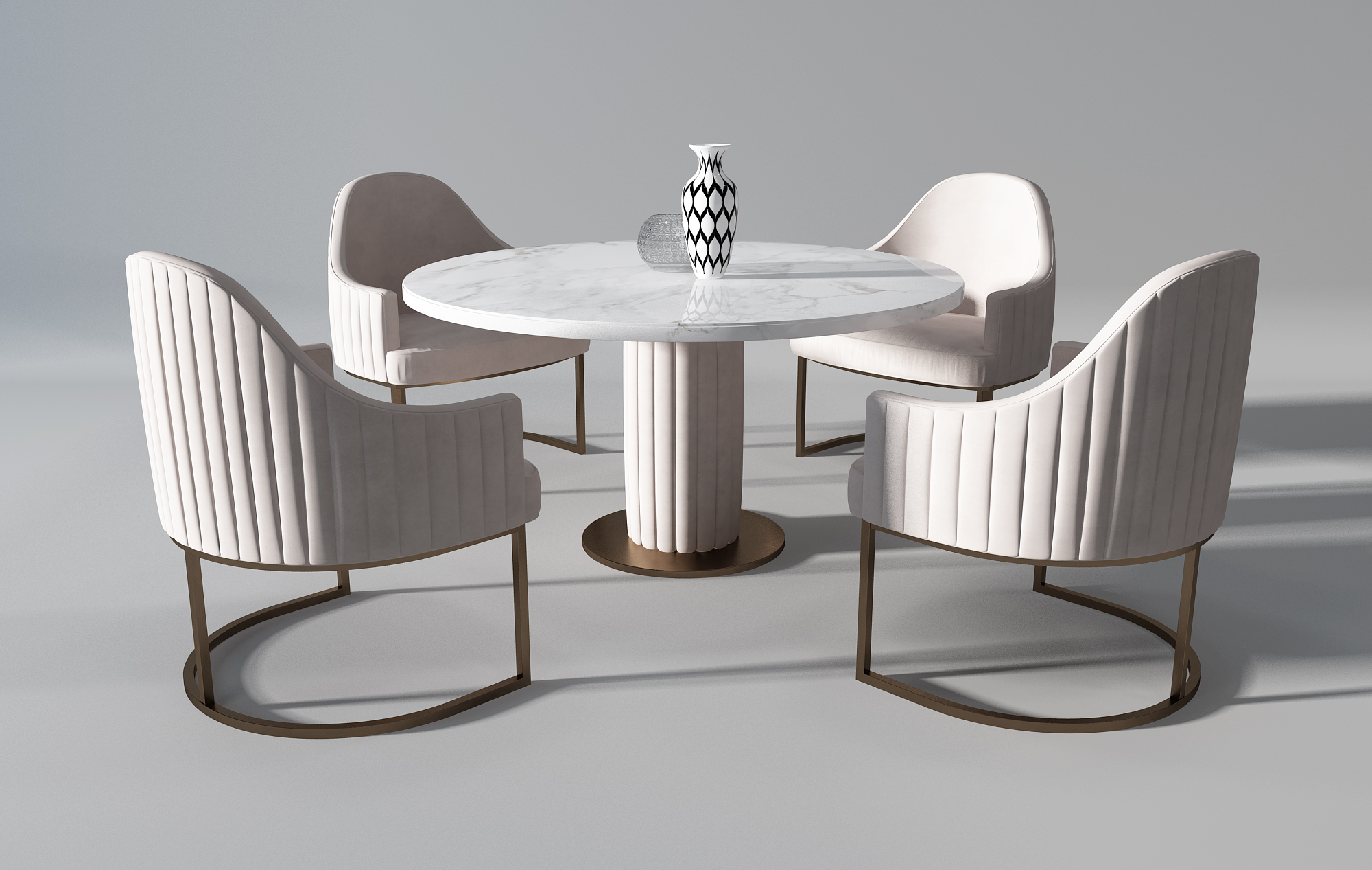 H28-0723意大利Signorini&Coco现代餐桌椅子休闲洽谈椅子3d模型下载