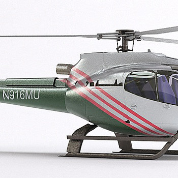 02直升机3d模型下载