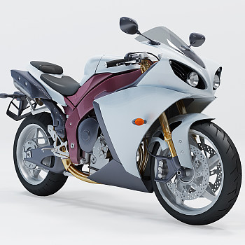 H75-0720现代摩托车3d模型下载