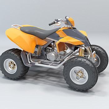 H76-0720现代摩托车草地沙滩摩托3d模型下载