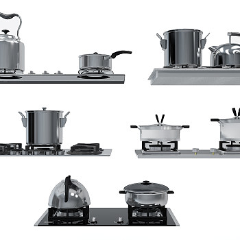 H48-0726现代厨房用具3d模型下载