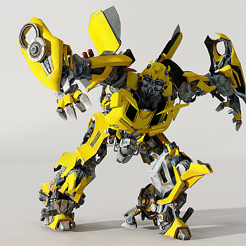 Z02-0719游戏角色人物变形金刚大黄蜂玩具3d模型下载