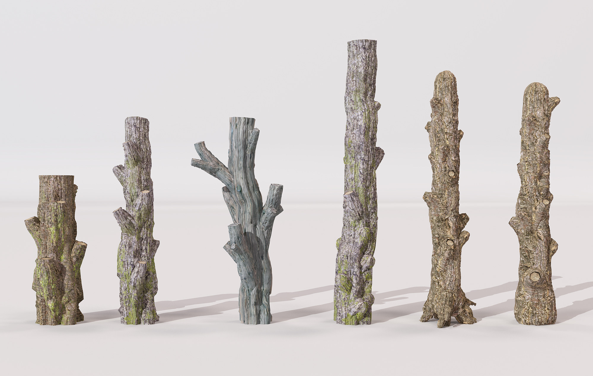 自然风原木枯树桩摆件组合3d模型-免费3dmax模型库-欧模网