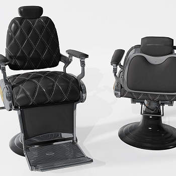 H12-0710现代理发按摩椅子洗头发椅3d模型下载