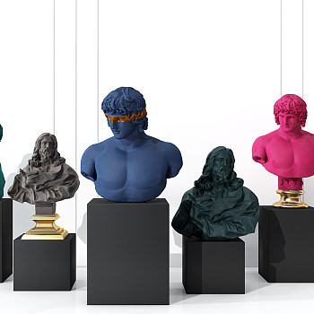 西方欧式人物塑雕塑摆件3d模型下载