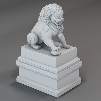 石狮子3d模型下载