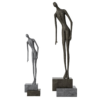 现代人物雕塑雕像摆件3d模型下载