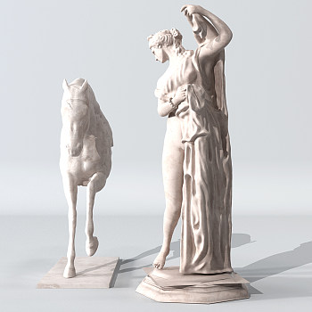 欧式雕塑3d模型下载