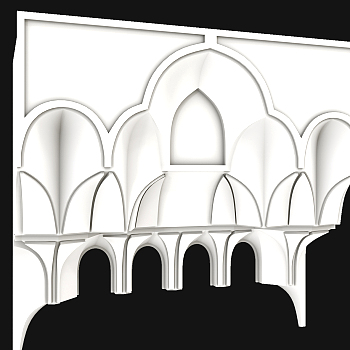 拱形门墙面造型3d模型下载