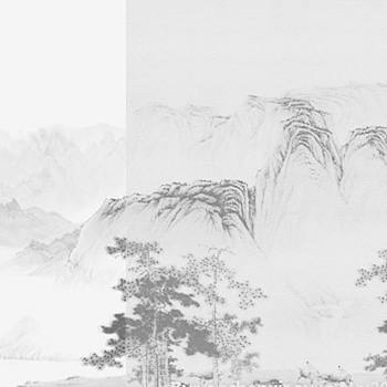 新中式山水图案壁纸壁布背景画材质贴图 (5)