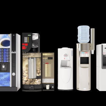 现代饮水机咖啡机组合3d模型下载