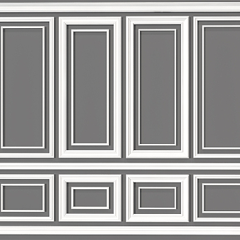 石膏线条护墙板3d模型下载