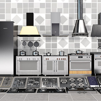 厨房电器组合3d模型下载
