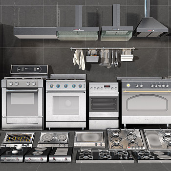 厨房电器组合3d模型下载
