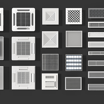 空调风口换气扇3d模型下载