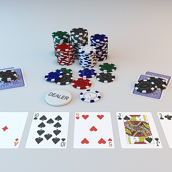 赌场扑克牌砝码3d模型下载