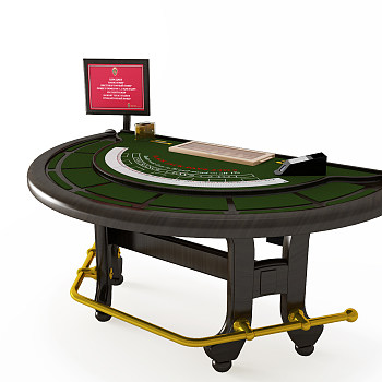欧式赌场棋牌桌3d模型下载