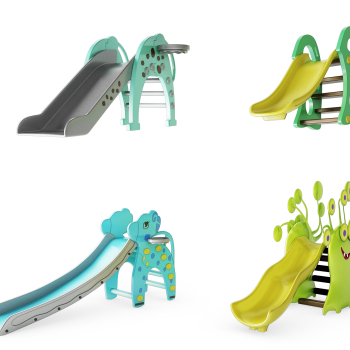 儿童游乐设备设施动物造型滑梯3d模型下载