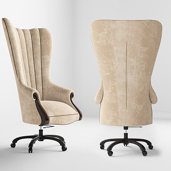欧式转椅办公椅3d模型下载