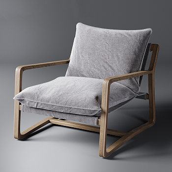 现代休闲椅3d模型下载