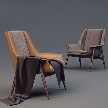 单人休闲椅子3d模型下载
