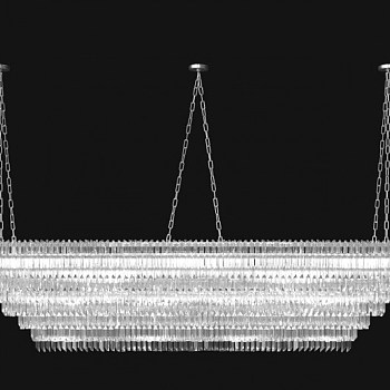 37-现代水晶吊灯吸顶灯cr材质3D模型下载