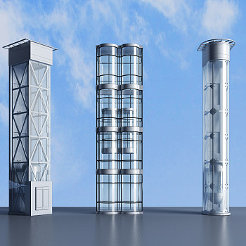 观光电梯3d模型下载