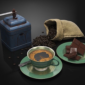 咖啡豆机器巧克力3d模型下载