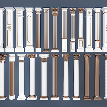 罗马柱子3d模型下载