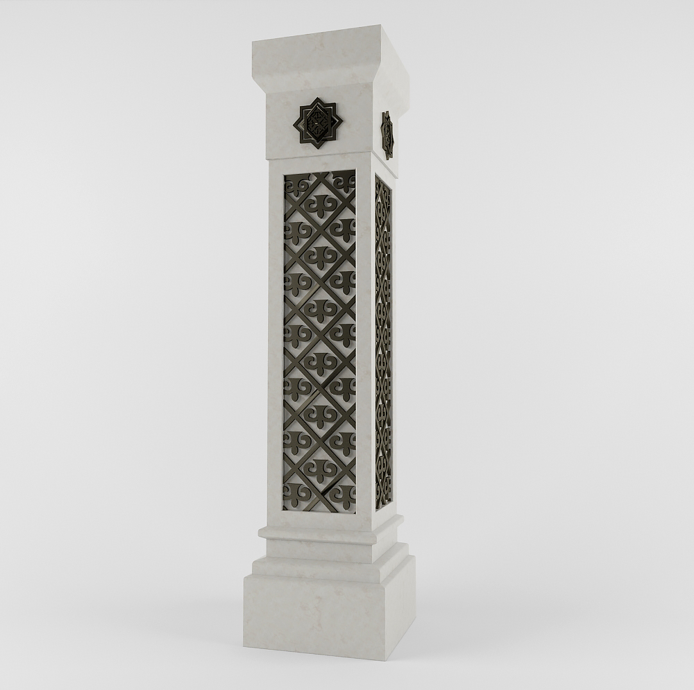 阿拉伯风格柱子3D模型免费下载