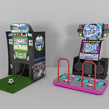 电玩城游戏机3d模型下载