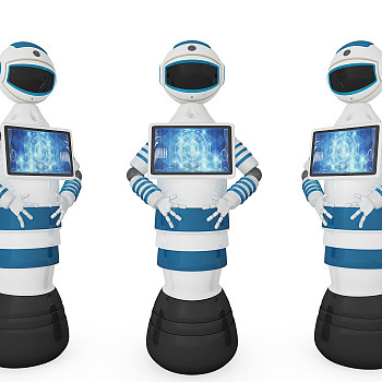 现代人工智能对话机器人3D模型下载