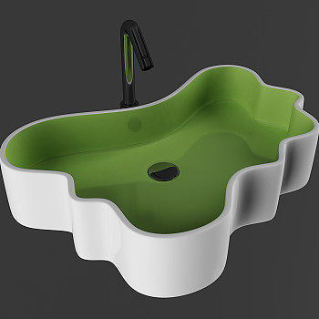 现代异形洗手盆3d模型下载