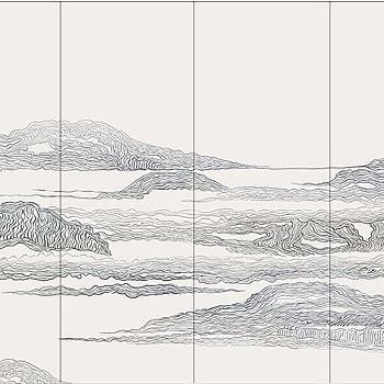 中式屏风画 背景画(64)