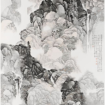 中式屏风画 背景画(73)