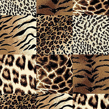 动物毛皮地毯皮毛豹纹图案地毯 (178)