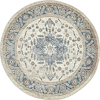 欧式美式古典花纹圆形地毯 (16)