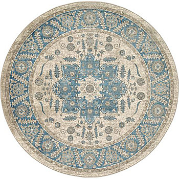 欧式美式古典花纹圆形地毯 (32)