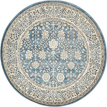 欧式美式古典花纹圆形地毯 (35)