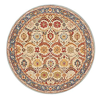 欧式美式古典花纹圆形地毯 (39)