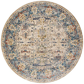 欧式美式古典花纹圆形地毯 (41)