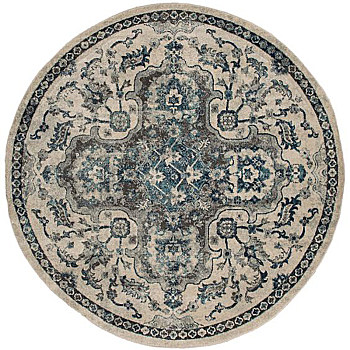 欧式美式古典花纹圆形地毯 (50)