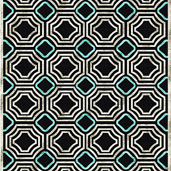 新中式花纹暗纹方块毯 (86)