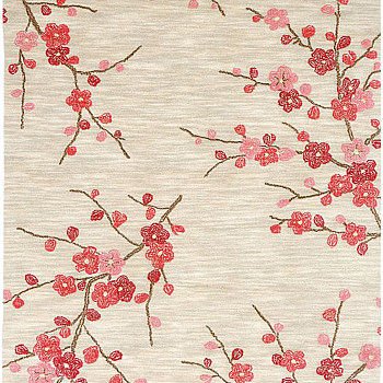 新中式树枝梅花图案地毯贴图 (1)