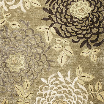新中式菊花牡丹花花瓣图案地毯贴图 (16)